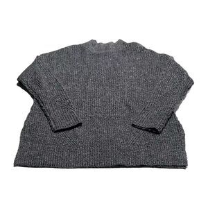 Old Navy Sweater Womens Petite Medium Gray Pullover Tunic Mockneck Acrylic Blend